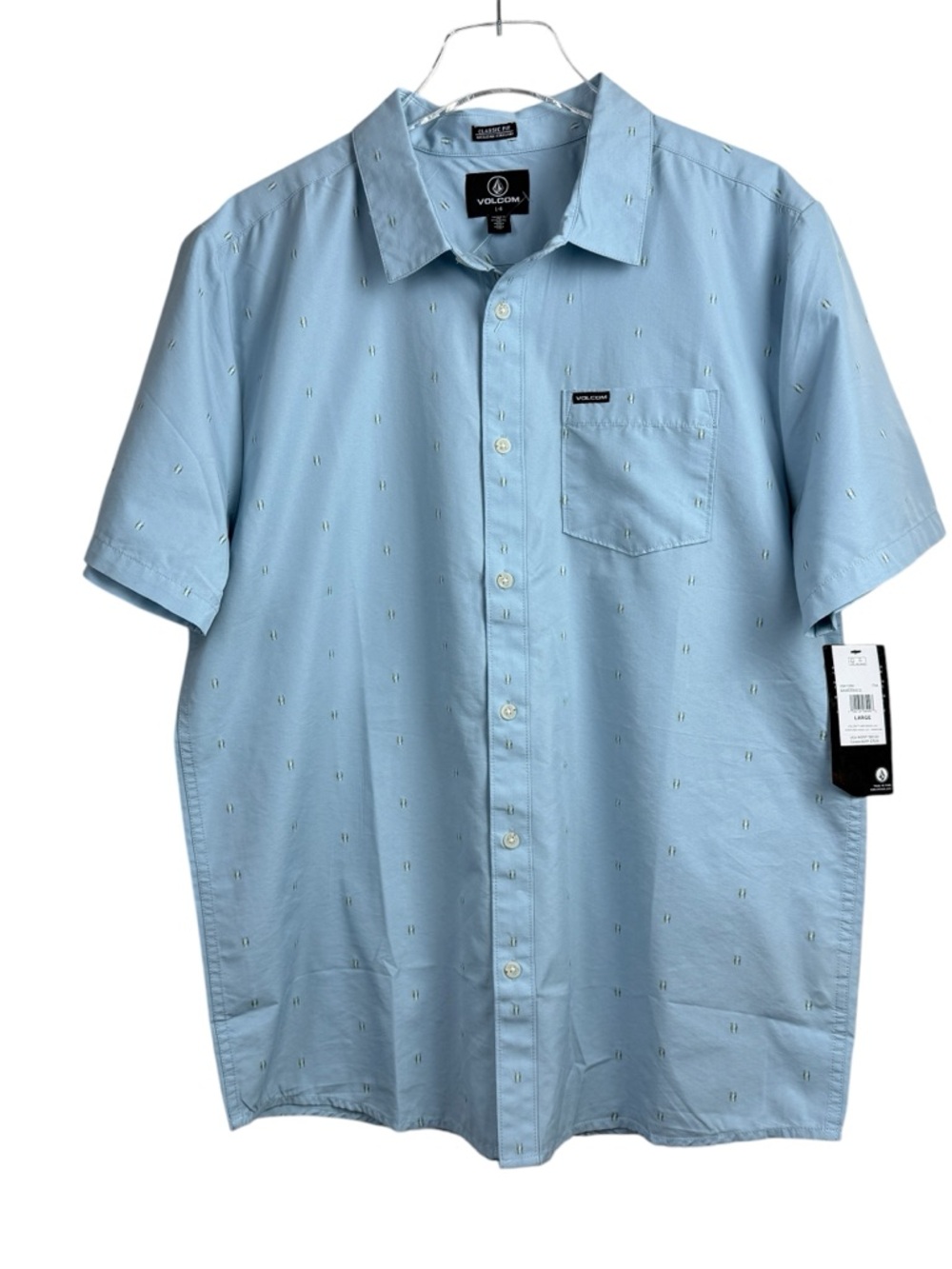 Volcom Bankstone Short Sleeve Classic Fit Shirt Men’s Size L NWT MSRP $60